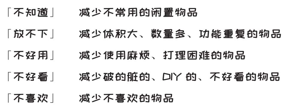 图5-3 5个问题阶段要筛选的物品
