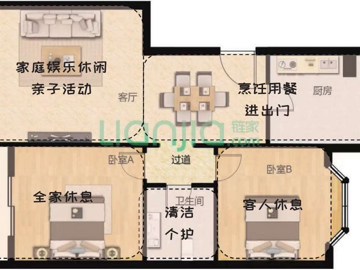 ▲图6-12a 服务案例 根据早餐规划的厨房