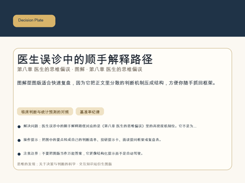 医生误诊中的顺手解释路径