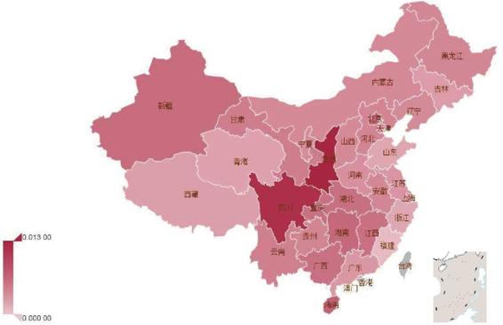 图1-8 各省教育类消费占比