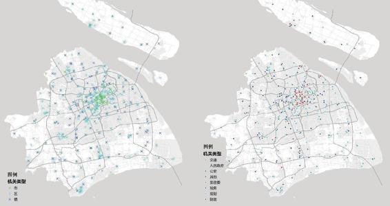 图2-28 上海政府机关分布