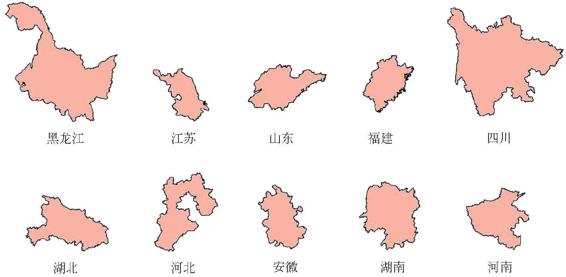 图2-45 外来人口输出大省前十名