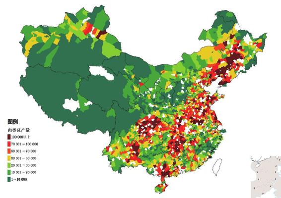 图2-48 各地区肉类总产量