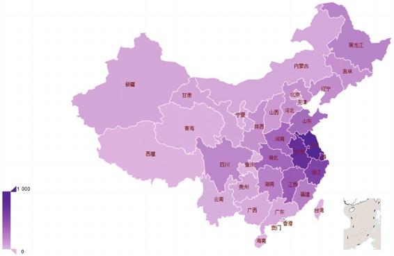 图3-120 各省在沪购房者人数