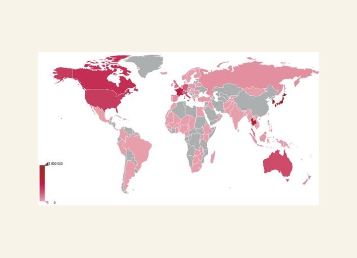 图1-16 2015年中国人海外交易金额分布