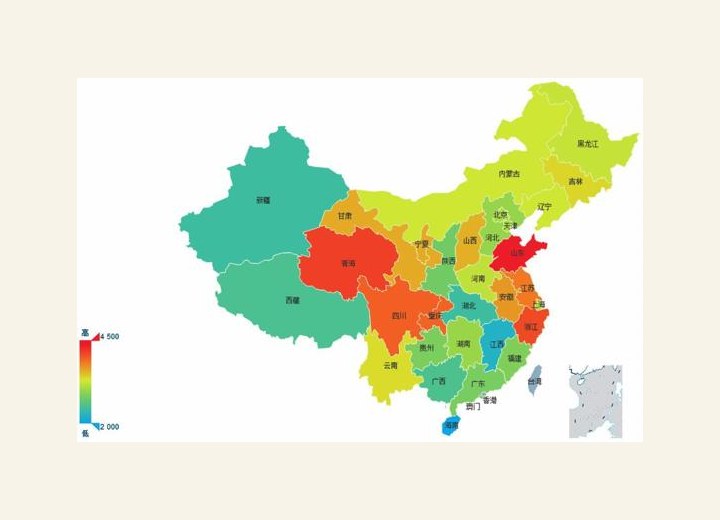 图2-8 各省拖延症指数