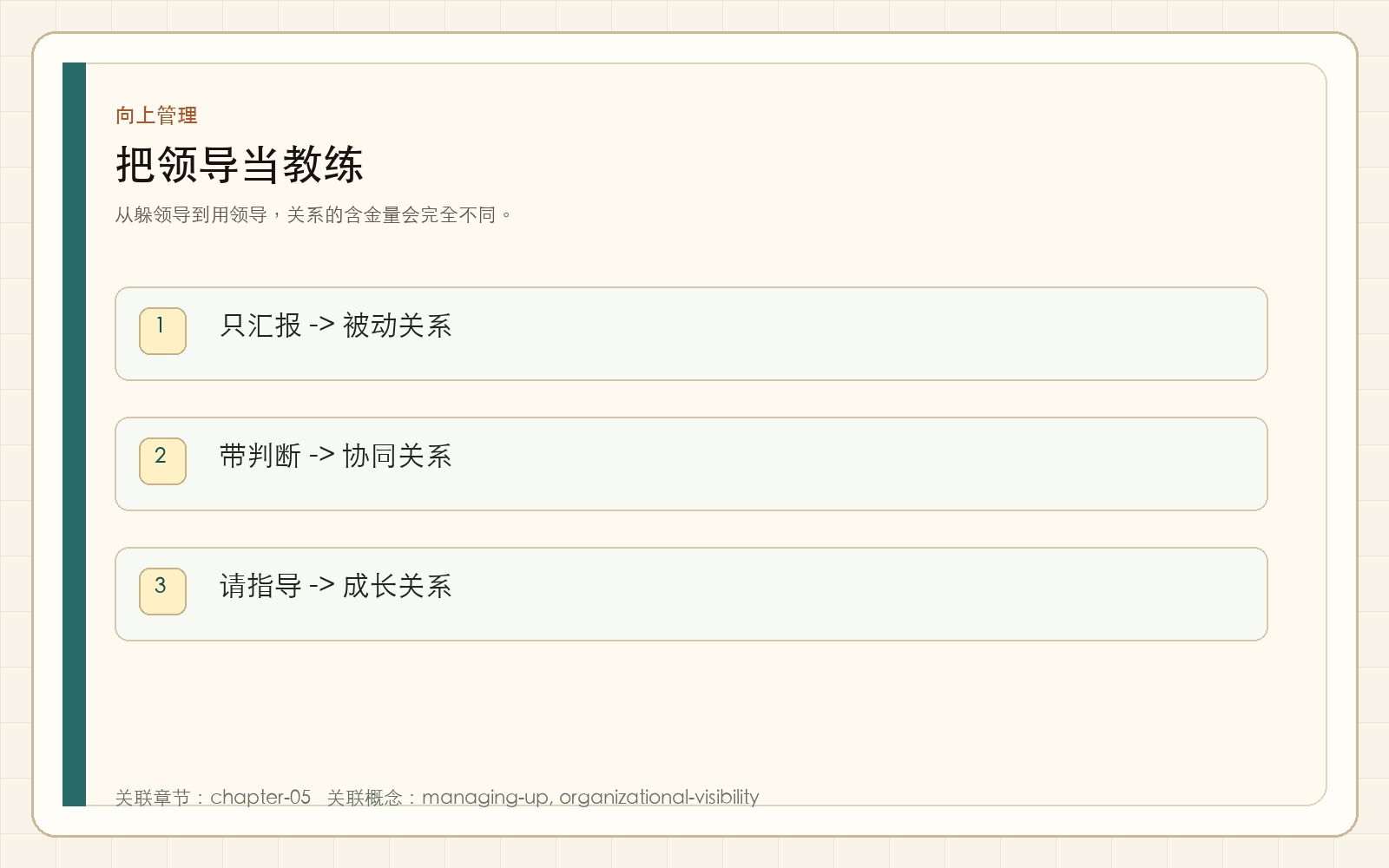 把领导当教练